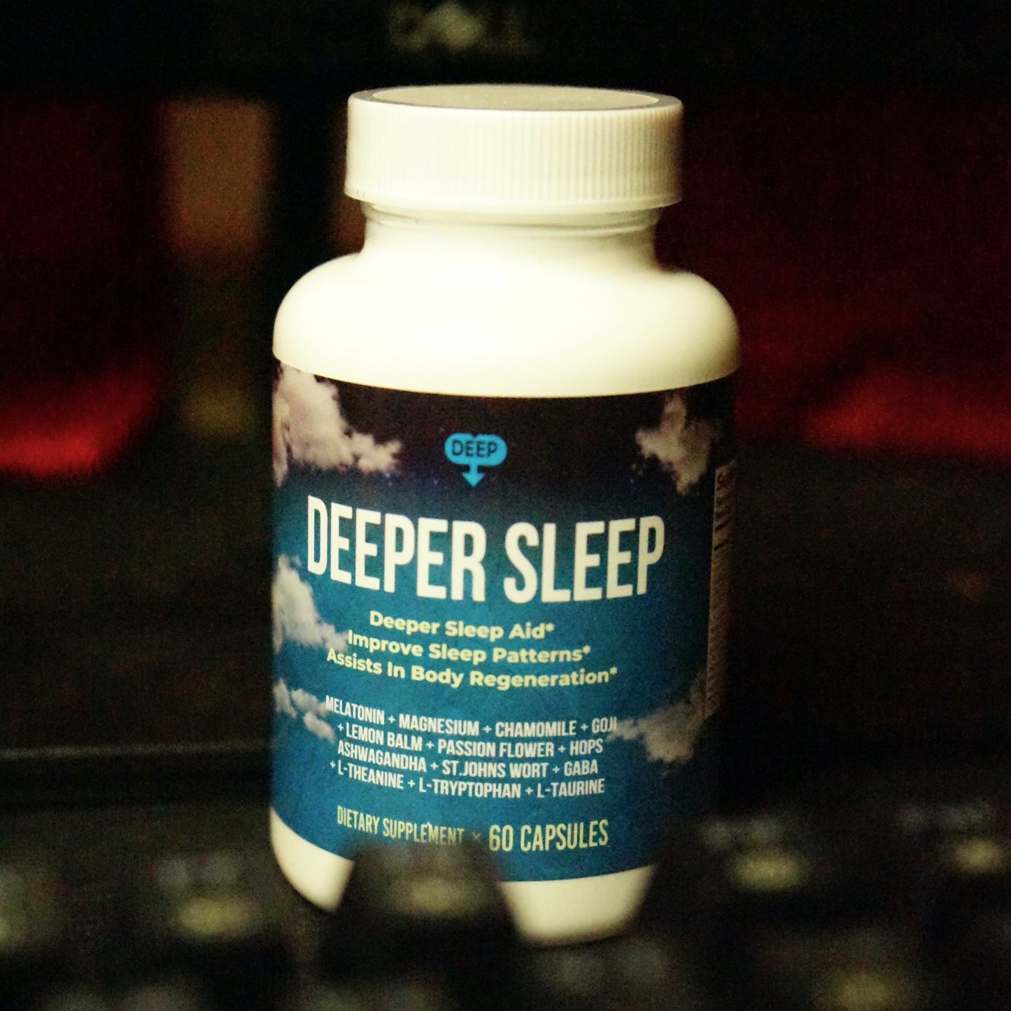 Deeper Sleep Capsules : 10 mg Melatonin + Magnesium, Calcium & Herbs