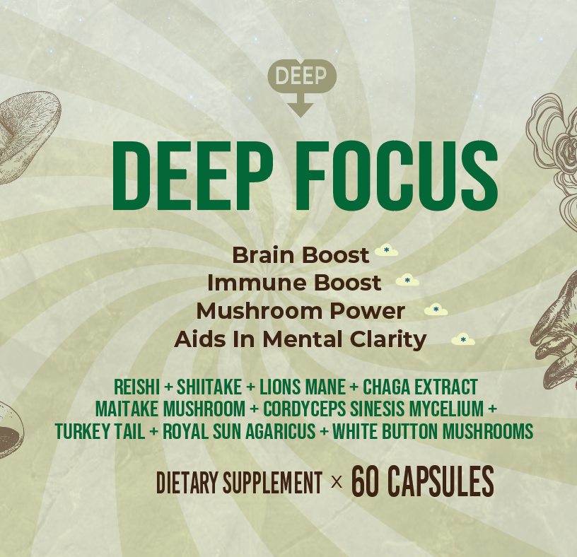 Deep Focus Capsules : Adaptogenic Mushrooms